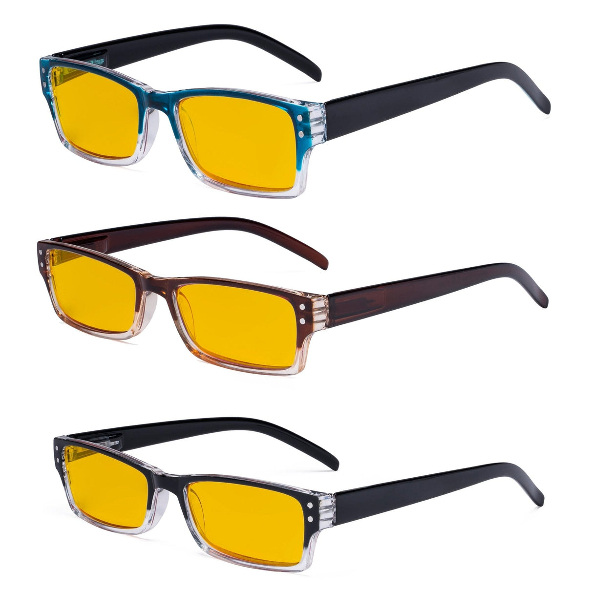 3 Pack Blue Light Blocking Reading Glasses HP012 from eyekeeper.com