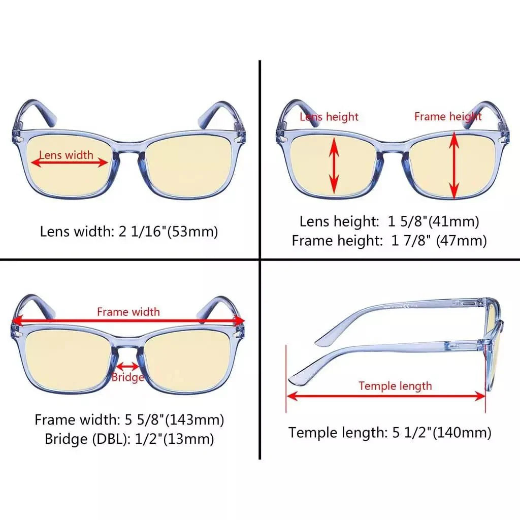 3 Pack Blue Light Blocking Reading Glasses TM1801 from eyekeeper.com