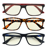 3 Pack Blue Light Filter Reading Glasses UVR163 from eyekeeper.com