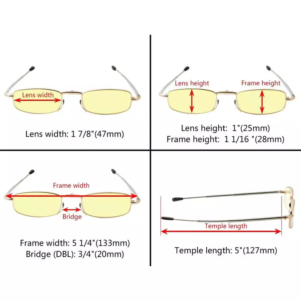 3 Pack Blue Light Filter Reading Glasses with Folding Arms CG15080 from eyekeeper.com