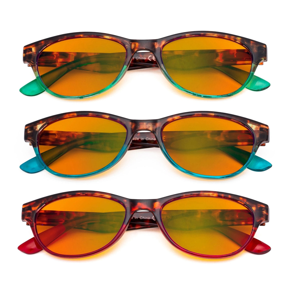 3 Pack Cat-eye Blue Light Blocking Reading Glasses DS074D from eyekeeper.com