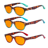 3 Pack Cat-eye Blue Light Blocking Reading Glasses DS074D from eyekeeper.com