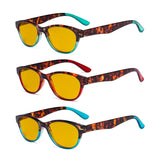 3 Pack Cat-eye Blue Light Blocking Reading Glasses HP074D from eyekeeper.com