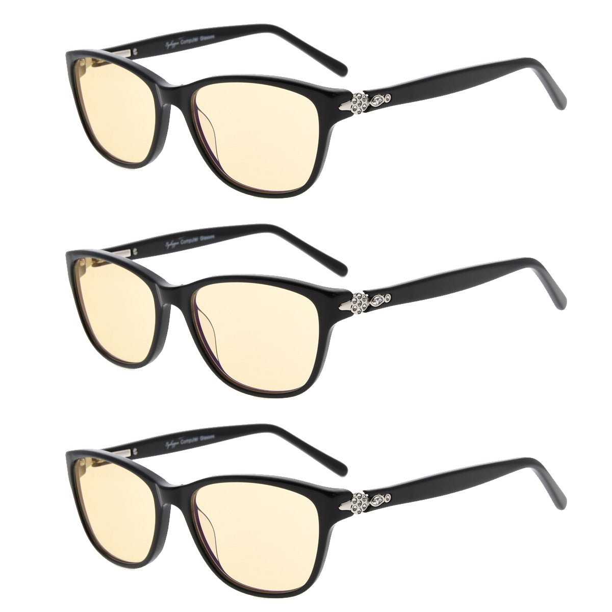 3 Pack Cat Eye Blue Light Filter Reading Glasses CGA0061 from eyekeeper.com