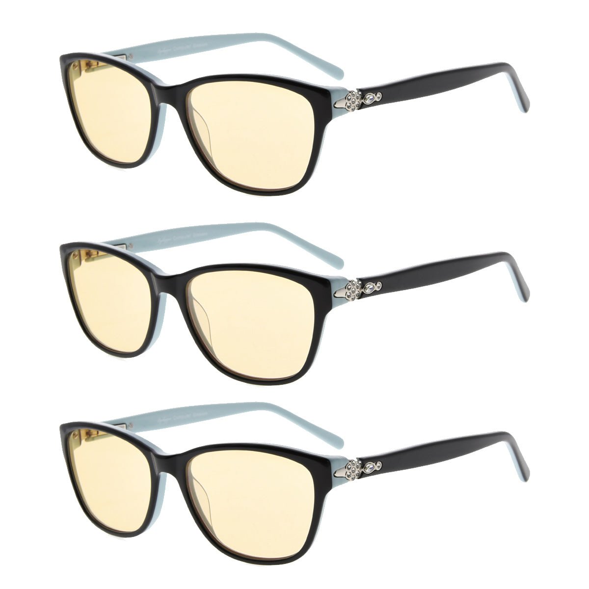 3 Pack Cat Eye Blue Light Filter Reading Glasses CGA0061 from eyekeeper.com