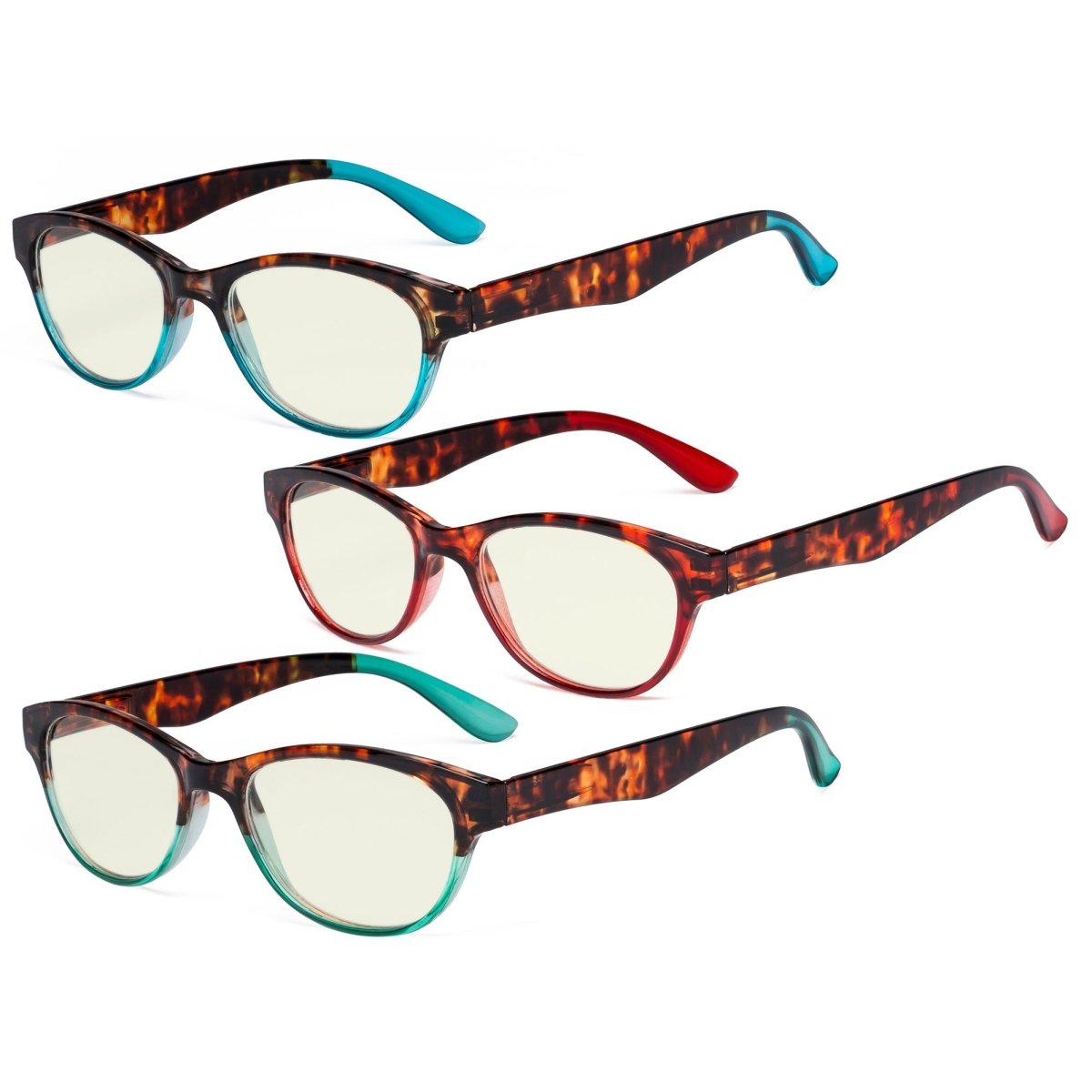 3 Pack Cat-eye Blue Light Filter Reading Glasses UVR074D from eyekeeper.com