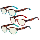 3 Pack Cat-eye Blue Light Filter Reading Glasses UVR074D from eyekeeper.com