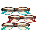 3 Pack Cat-eye Blue Light Filter Reading Glasses UVR074D from eyekeeper.com