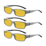3 Pack Blue Light Blocking Reading Glasses HPXM01 from eyekeeper.com