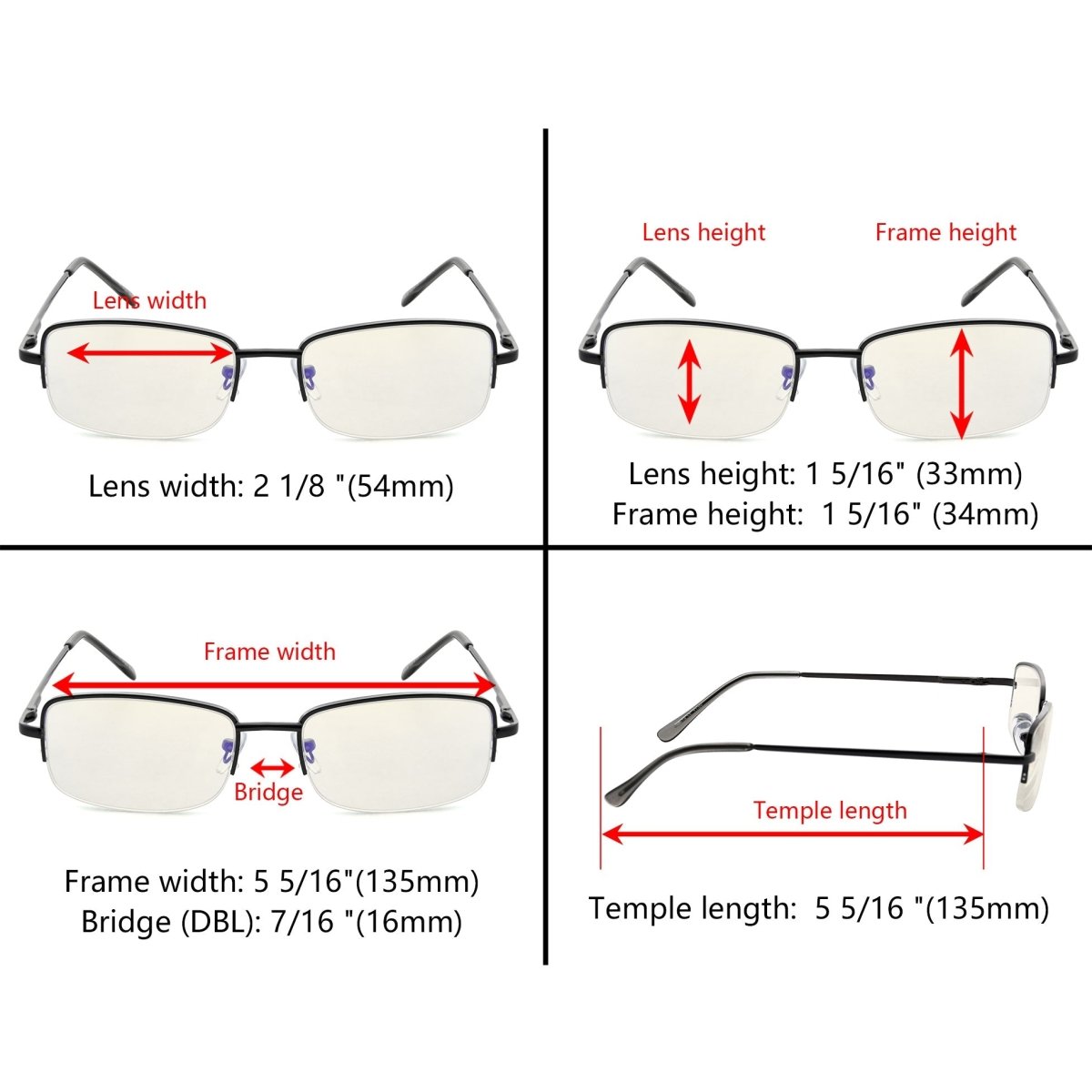 3 Pack Blue Light Filter Reading Glasses CG15015 from eyekeeper.com