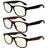 3 Pack Classic Blue Light Filter Reading Glasses UV109 from eyekeeper.com