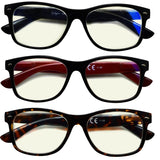 3 Pack Classic Blue Light Filter Reading Glasses UV109 from eyekeeper.com