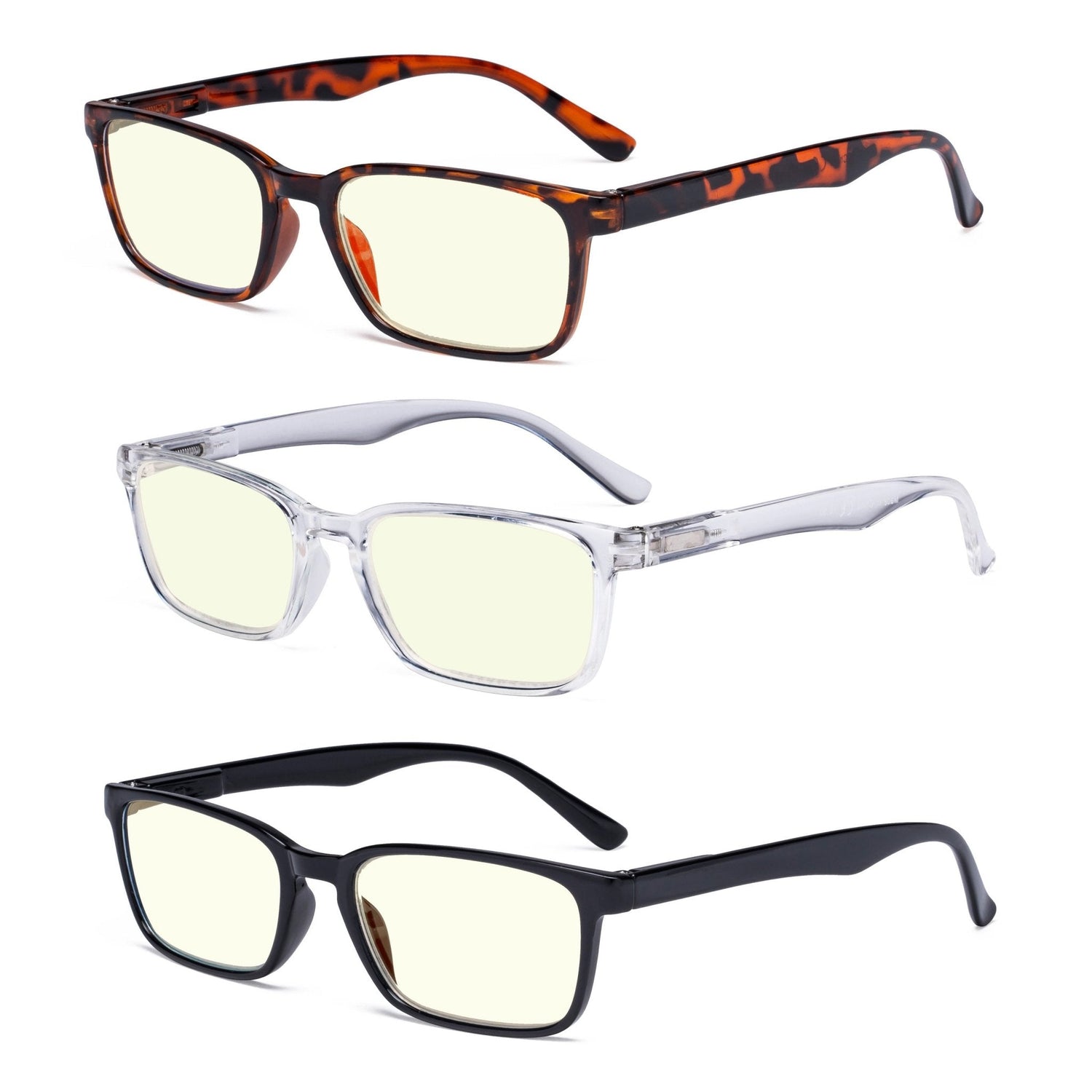 3 Pack Blue Light Filter Reading Glasses UVR898 from eyekeeper.com