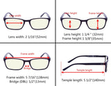 3 Pack Blue Light Filter Reading Glasses UVR898 from eyekeeper.com