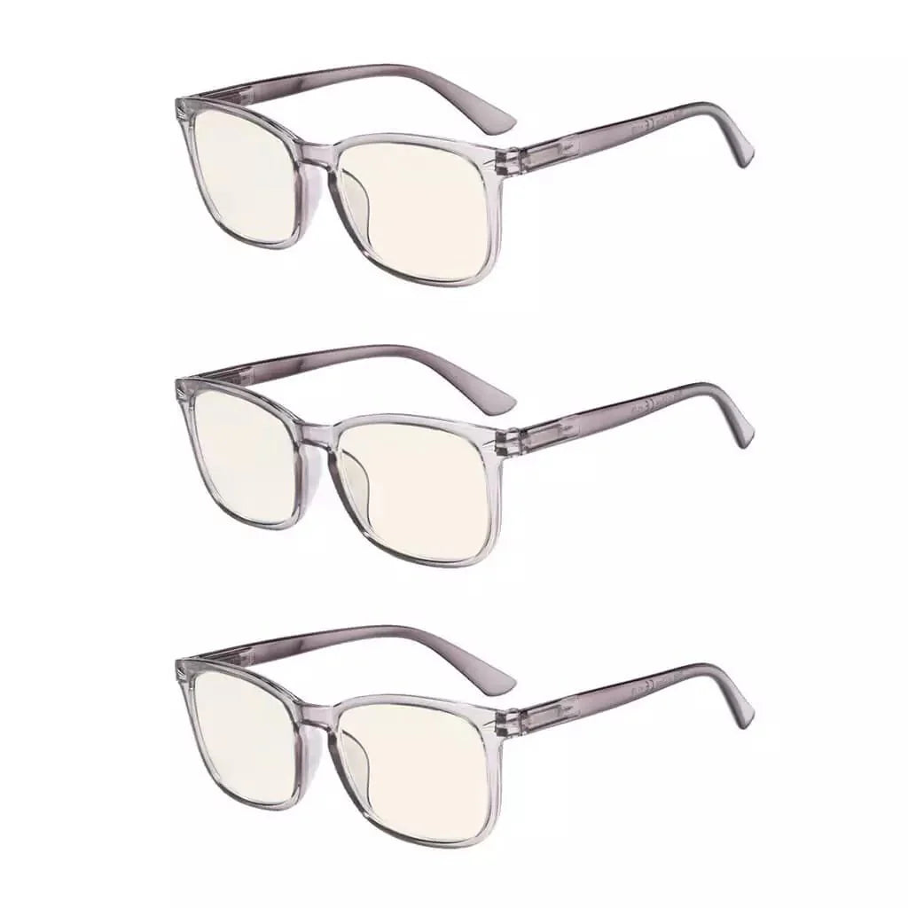 3 Pack Classic Trendy Blue Light Filter Reading Glasses UVRT1801 from eyekeeper.com