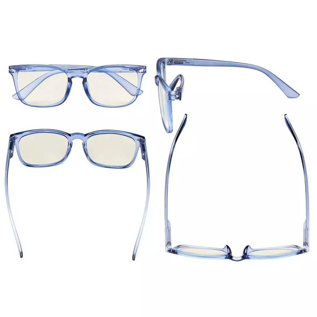 3 Pack Classic Trendy Blue Light Filter Reading Glasses UVRT1801 from eyekeeper.com