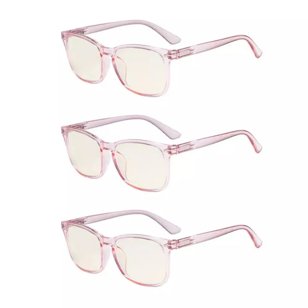 3 Pack Classic Trendy Blue Light Filter Reading Glasses UVRT1801 from eyekeeper.com