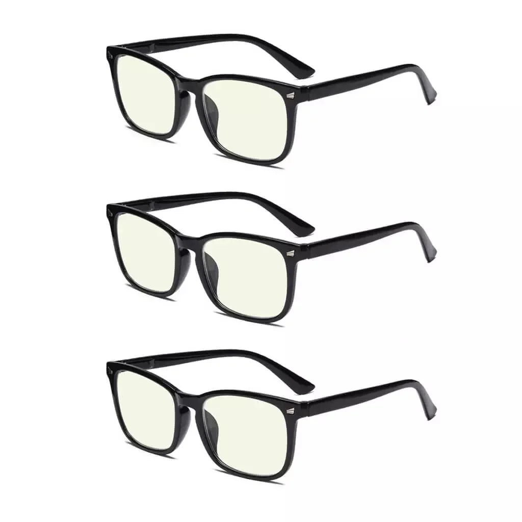 3 Pack Classic Trendy Blue Light Filter Reading Glasses UVRT1801 from eyekeeper.com