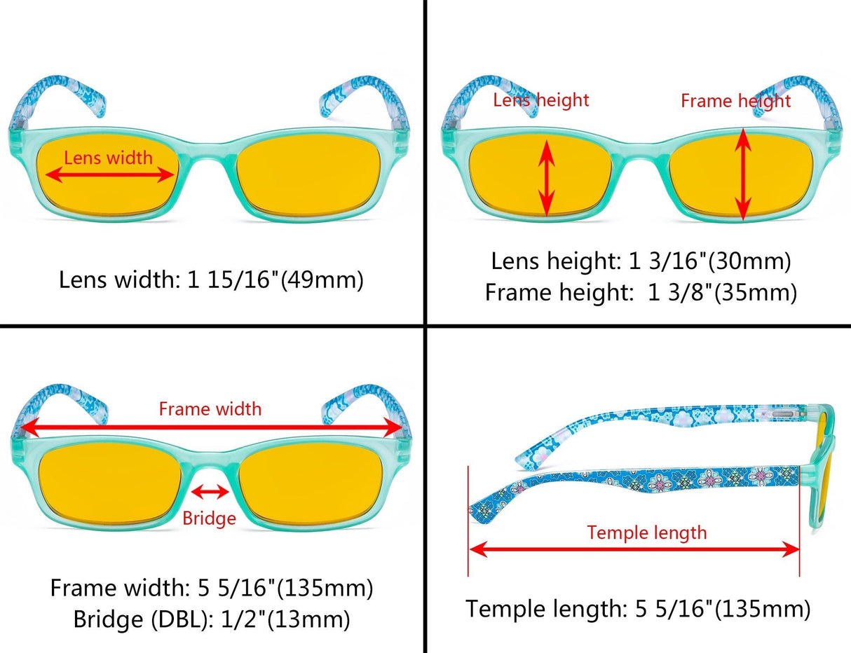 3 Pack Floral Print Blue Light Blocking Readers HP029 from eyekeeper.com