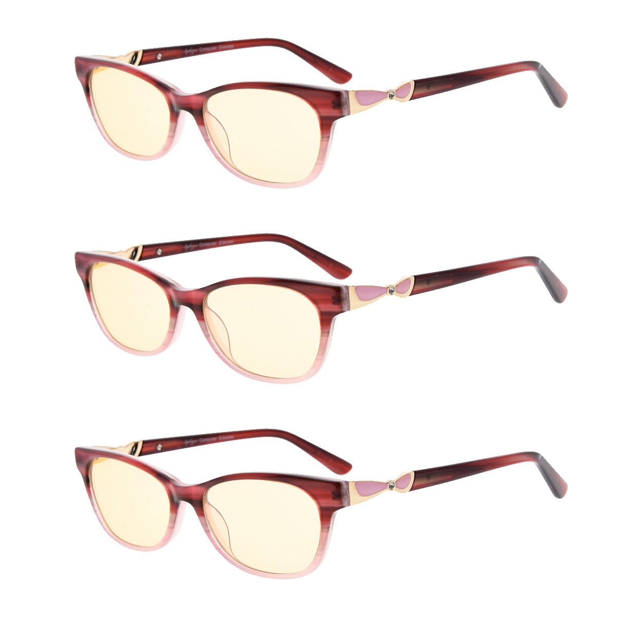 3 Pack Blue Light Filter Reading Glasses CGA0073 from eyekeeper.com