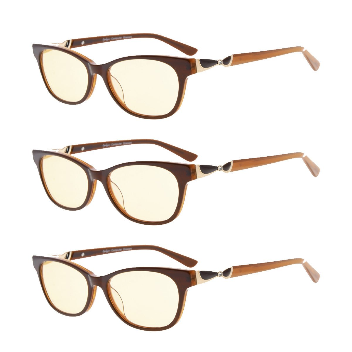 3 Pack Blue Light Filter Reading Glasses CGA0073 from eyekeeper.com