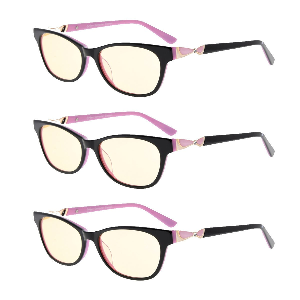 3 Pack Blue Light Filter Reading Glasses CGA0073 from eyekeeper.com