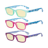 3 Pack Floral Print Blue Light Blocking Readers TM029 from eyekeeper.com