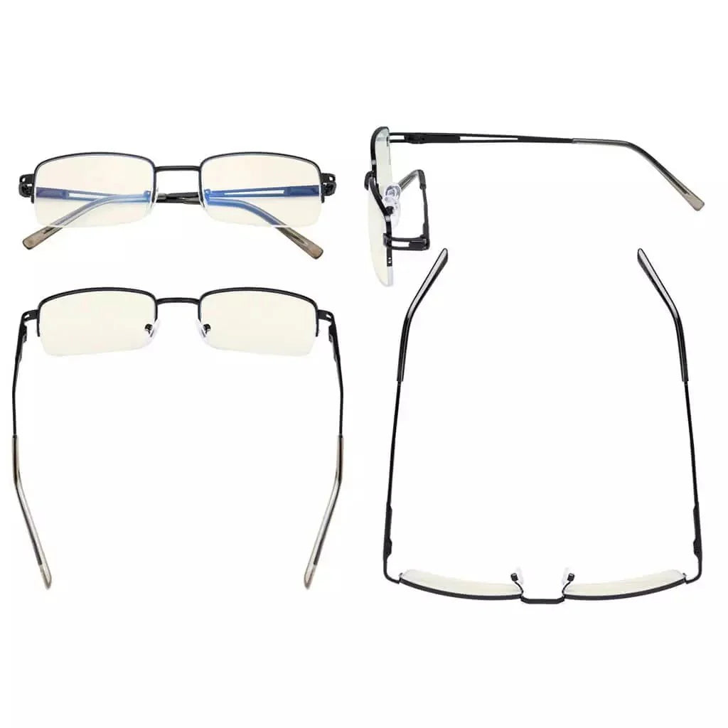 3 Pack Half-rim Blue Light Filter Reading Glasses UVR15014 from eyekeeper.com