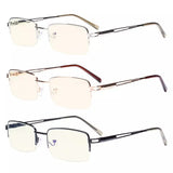3 Pack Half-rim Blue Light Filter Reading Glasses UVR15014 from eyekeeper.com