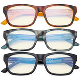 3 Pack Chic Blue Light Filter Reading Glasses UVR045 from eyekeeper.com