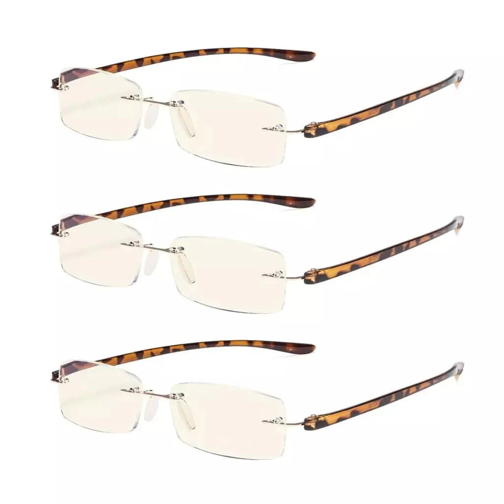 3 Pack Lightweight Blue Light Filter Reading Glasses UVCG1 from eyekeeper.com