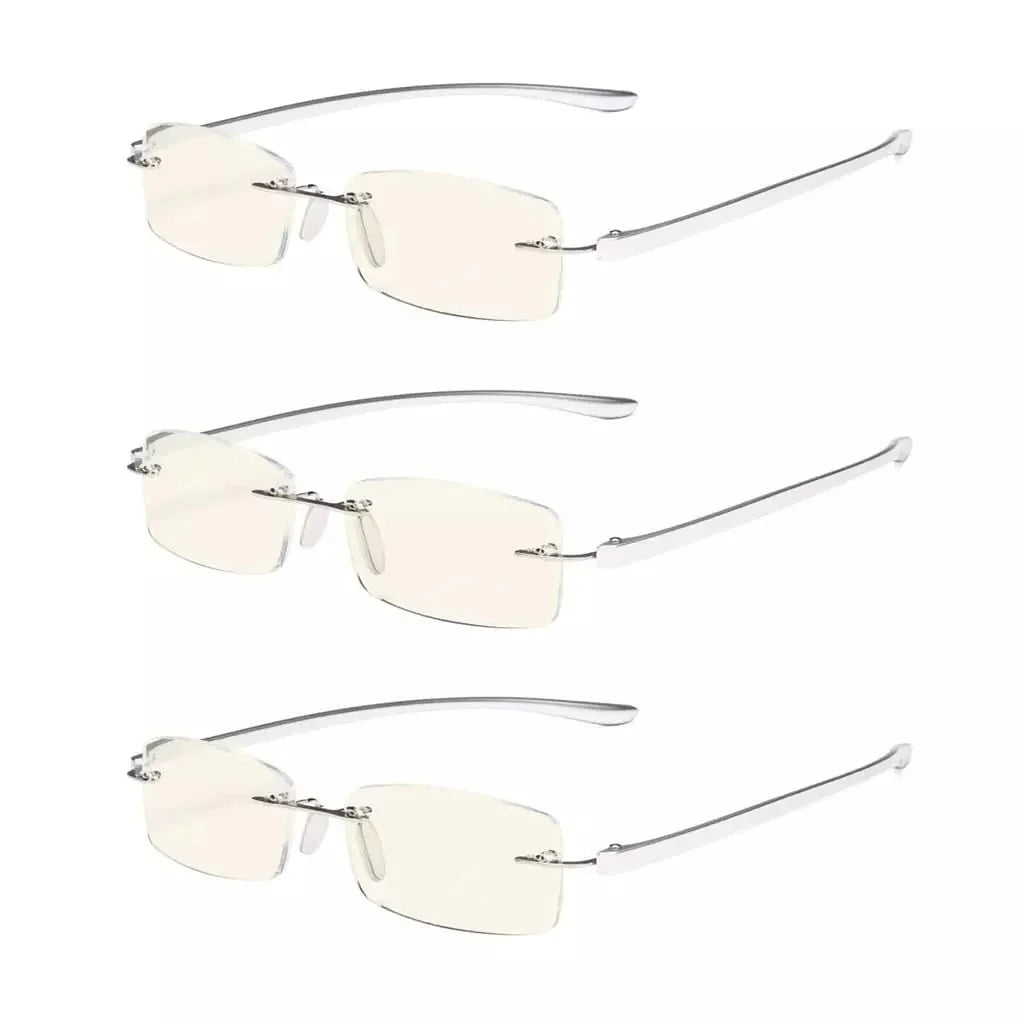 3 Pack Lightweight Blue Light Filter Reading Glasses UVCG1 from eyekeeper.com