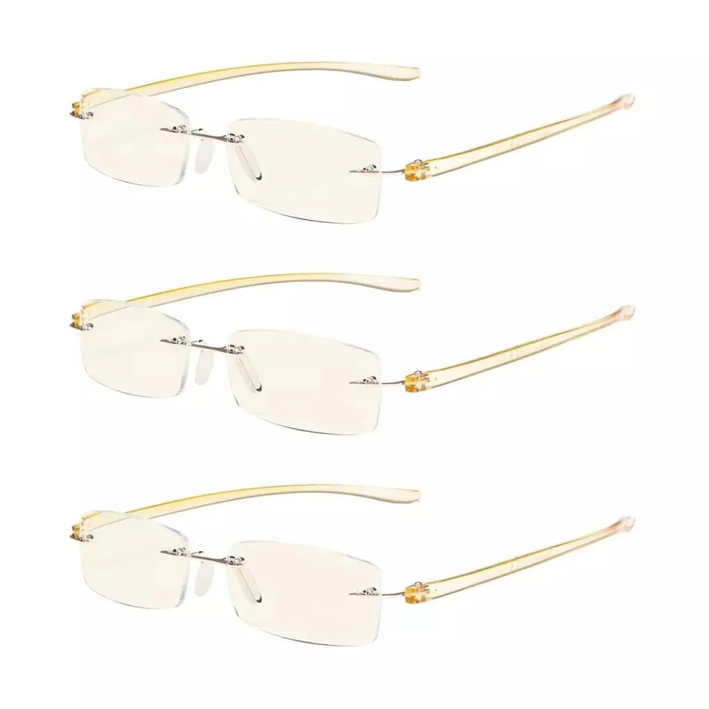 3 Pack Lightweight Blue Light Filter Reading Glasses UVCG1 from eyekeeper.com