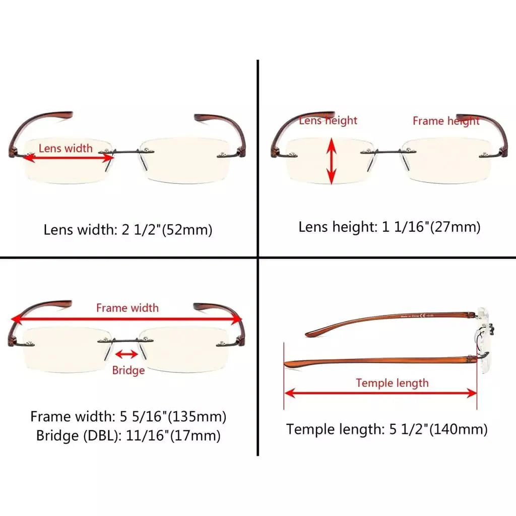 3 Pack Lightweight Blue Light Filter Reading Glasses UVCG1 from eyekeeper.com
