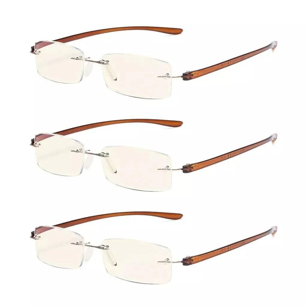 3 Pack Lightweight Blue Light Filter Reading Glasses UVCG1 from eyekeeper.com