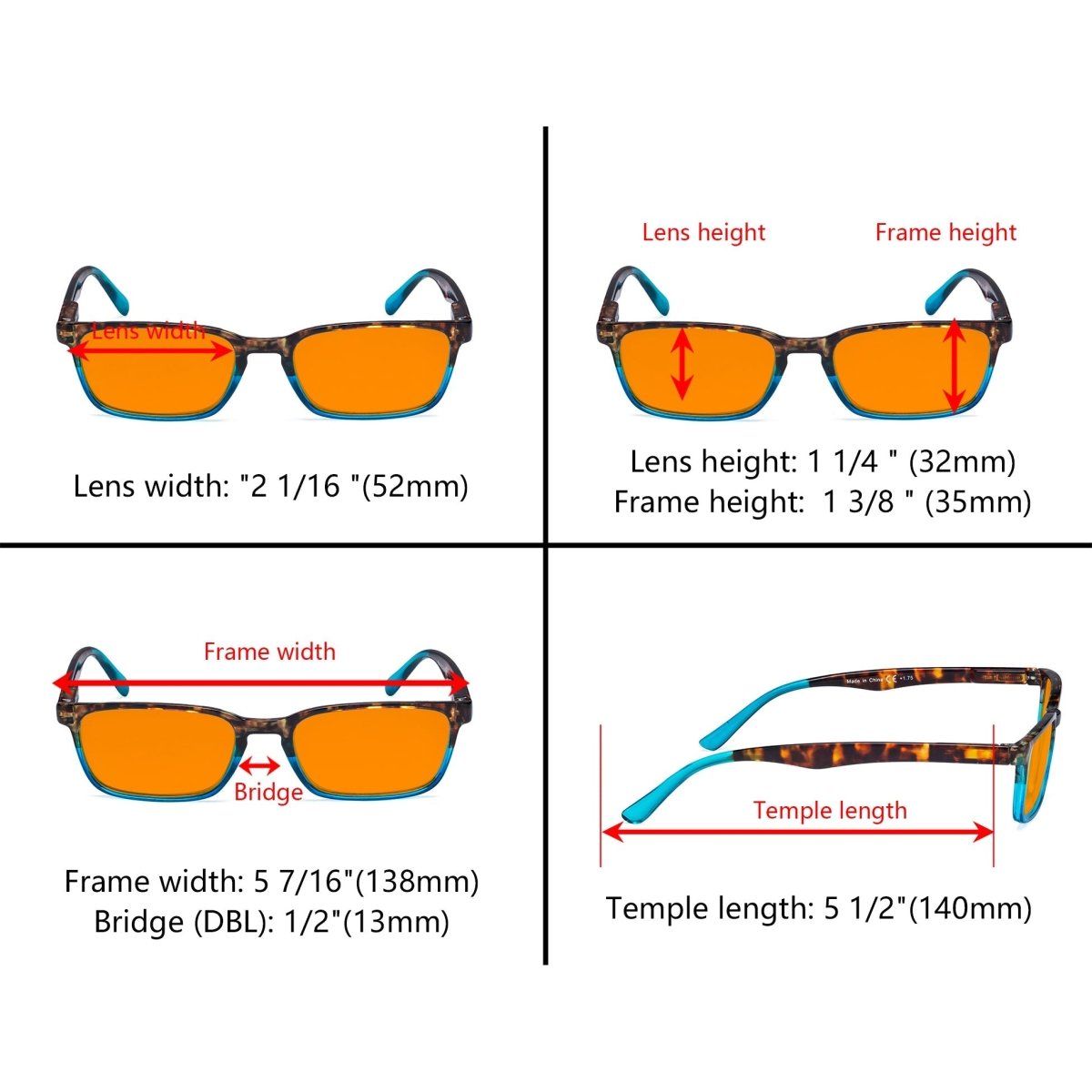 3 Pack Nighttime Blue Light Blocking Reading Glasses DS898D from eyekeeper.com