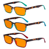 3 Pack Nighttime Blue Light Blocking Reading Glasses DS898D from eyekeeper.com