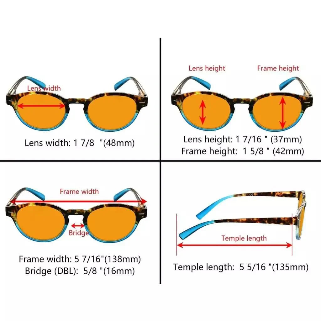 3 Pack Oval Blue Light Blocking Reading Glasses DS091D from eyekeeper.com