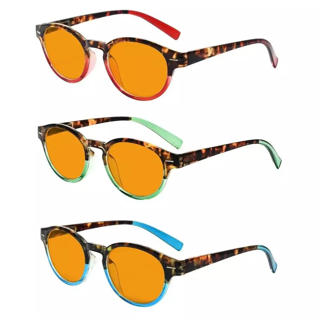 3 Pack Oval Blue Light Blocking Reading Glasses DS091D from eyekeeper.com