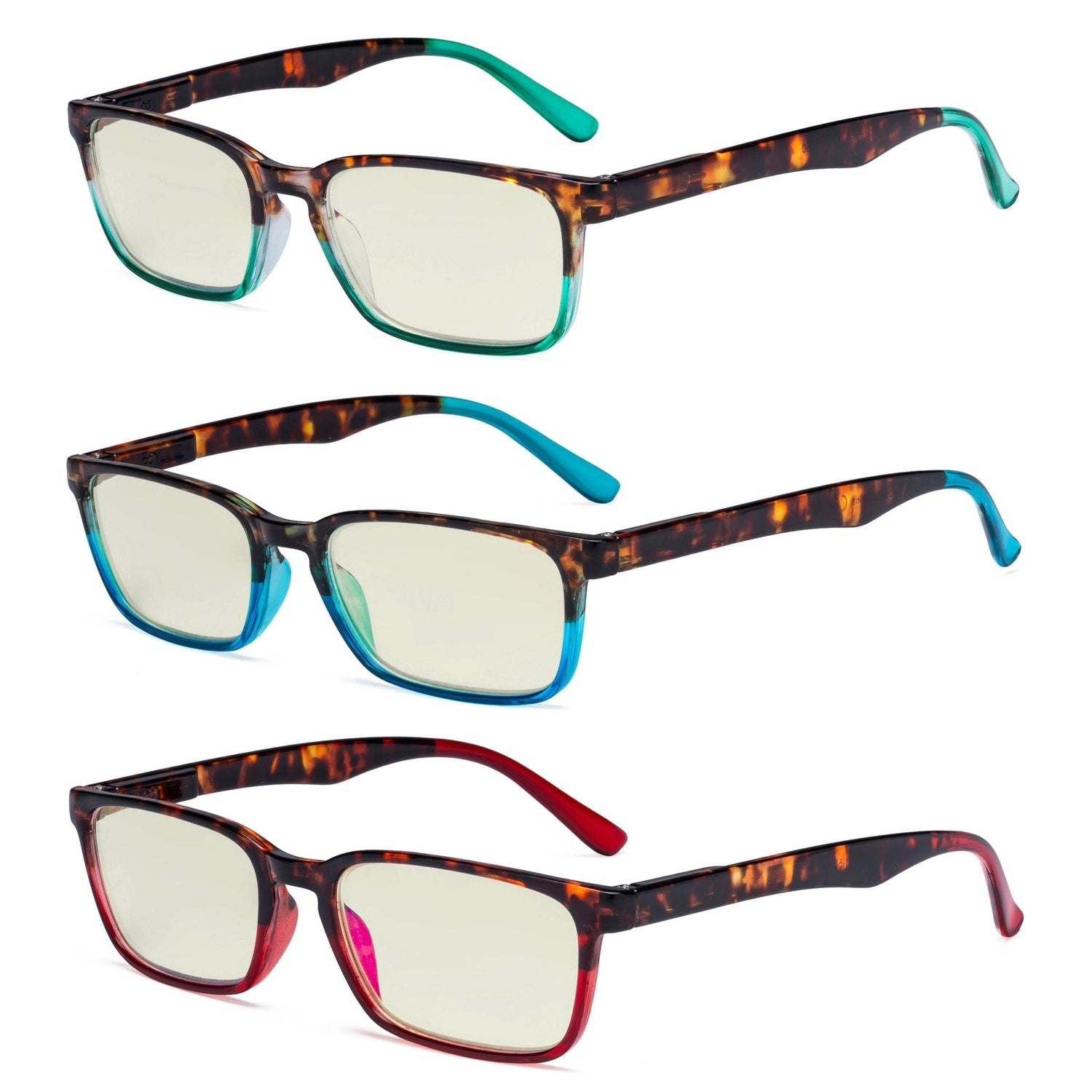 3 Pack Blue Light Filter Reading Glasses UVR898D from eyekeeper.com