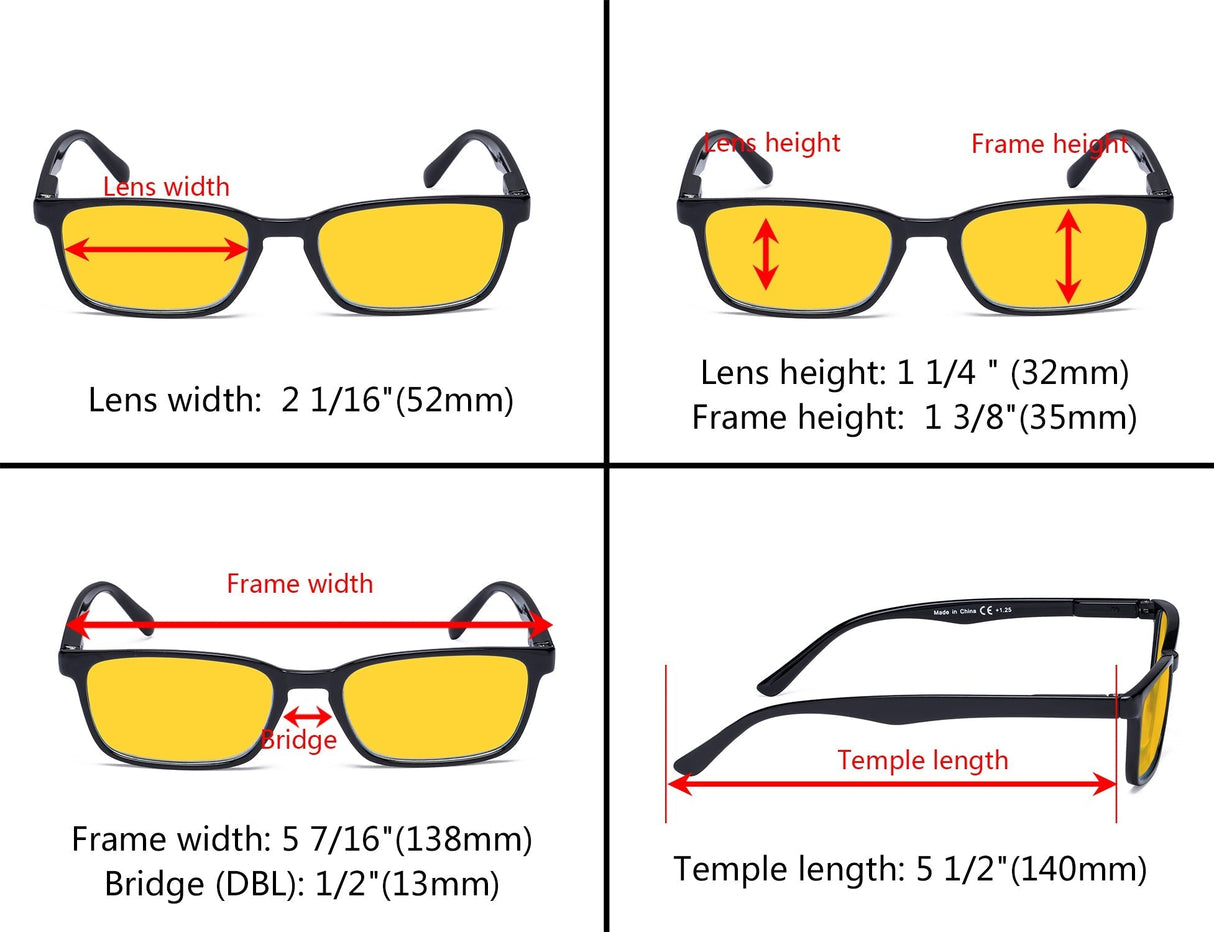3 Pack Blue Light Blocking Reading Glasses HP898 from eyekeeper.com