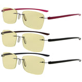 3 Pack Blue Light Blocking Reading Glasses TMCG14009 from eyekeeper.com