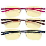 3 Pack Blue Light Blocking Reading Glasses TMCG14009 from eyekeeper.com