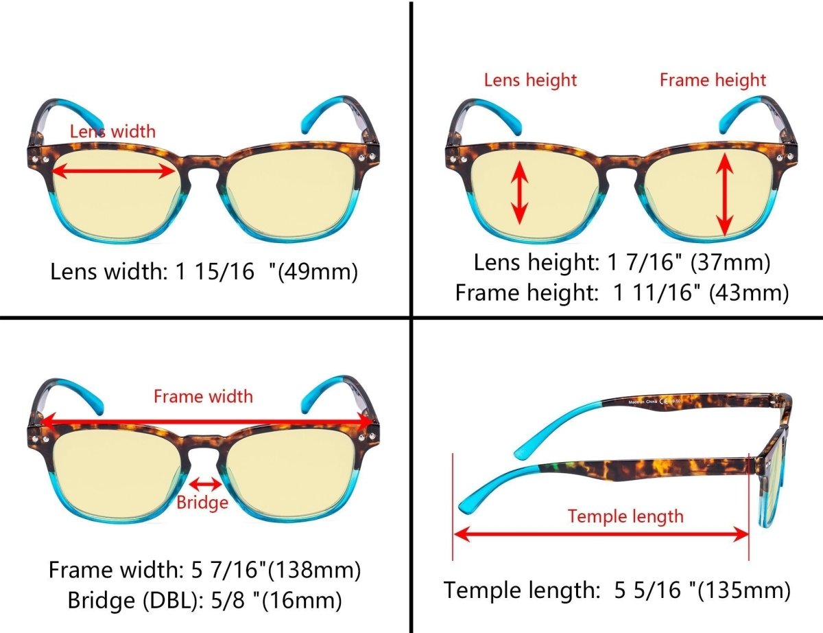 3 Pack Blue Light Blocking Reading Glasses TM079D from eyekeeper.com