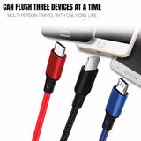 3 port LED Display High Speed Wall Charger Black + 3 in 1 Cable Combo from PremiumBrandGoods