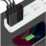 3 Port LED Fast Quick Charge QC 3.0 USB Hub Display Wall Charger Adapter US Plug from PremiumBrandGoods
