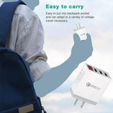3 Port LED Fast Quick Charge QC 3.0 USB Hub Display Wall Charger Adapter US Plug from PremiumBrandGoods