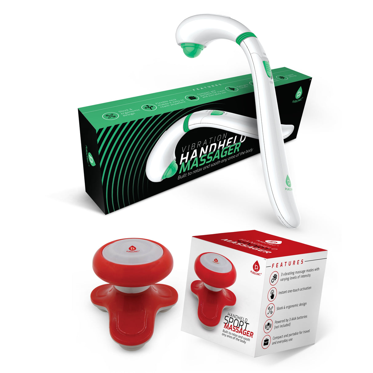 Wand Massager With Mini Handheld Massager from Pursonic