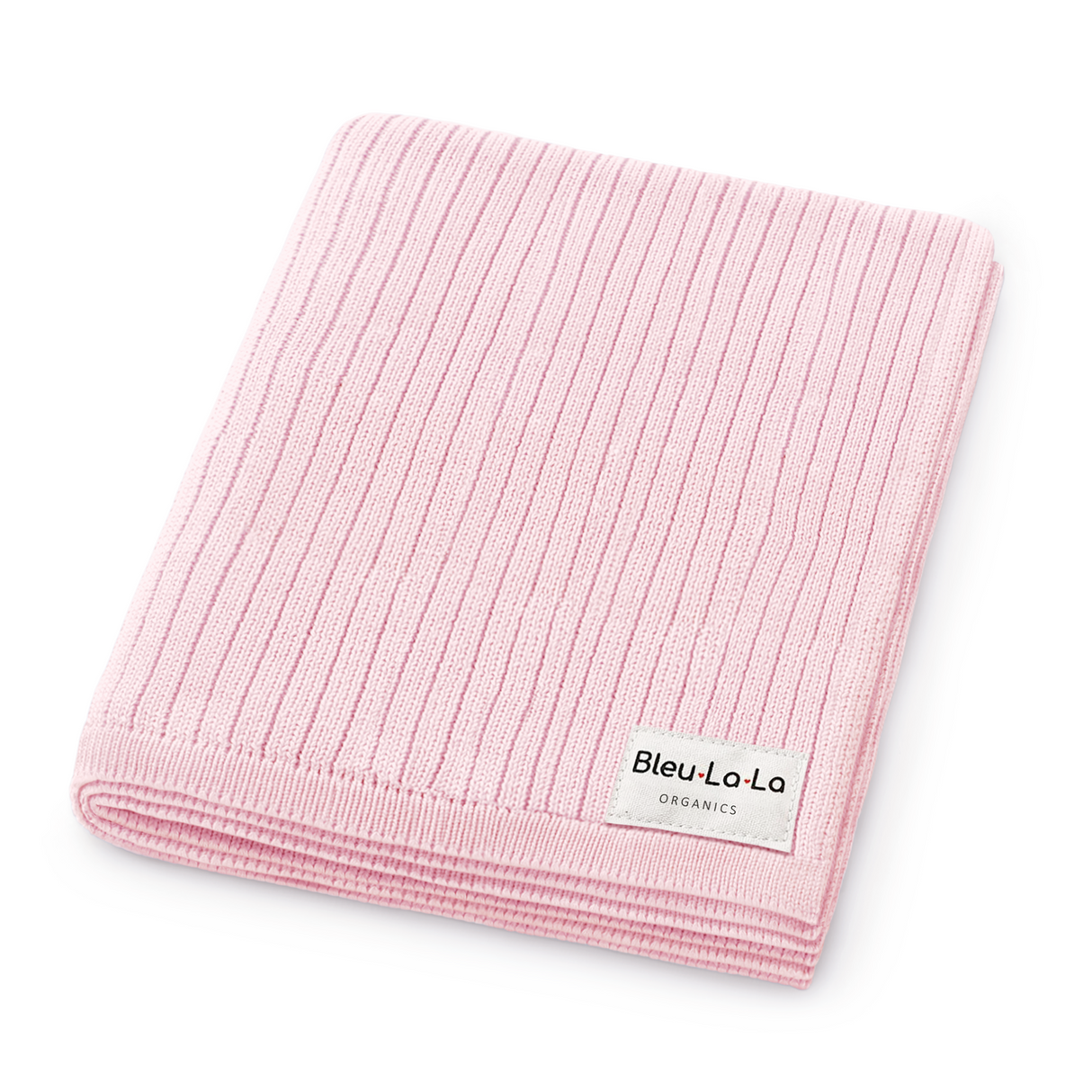 Organic Ribbed Knit Cotton Baby Blanket from Bleu La La