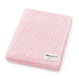Organic Ribbed Knit Cotton Baby Blanket from Bleu La La
